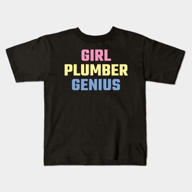 plumber girl Kids T-Shirt by Circle Project